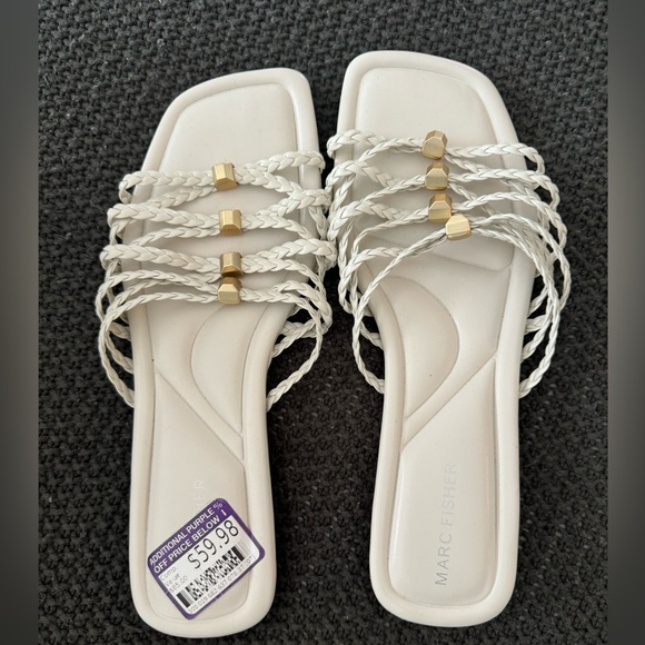 NWT Marc fisher Lalith sandal - ivory- size 9. Comes with box! - Picture 6 of 9